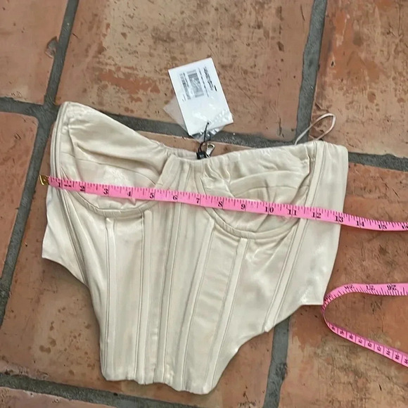🔷 NEW BARDOT Size 4 Cropped Bustier Top - Picture 6 of 13